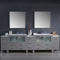 Fresca Torino 108" Gray Modern Double Sink Bathroom Vanity with 3 Side Cabinets and Integrated Sinks FVN62-108GR-UNS