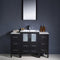 Fresca Torino 48" Espresso Modern Bathroom Vanity with 2 Side Cabinets and Integrated Sink FVN62-122412ES-UNS