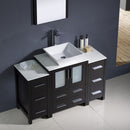 Fresca Torino 48" Espresso Modern Bathroom Vanity with 2 Side Cabinets and Vessel Sink FVN62-122412ES-VSL