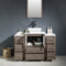 Fresca Torino 48" Gray Oak Modern Bathroom Vanity with 2 Side Cabinets and Vessel Sink FVN62-122412GO-VSL