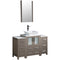 Fresca Torino 48" Gray Oak Modern Bathroom Vanity w/ 2 Side Cabinets & Vessel Sink FVN62-122412GO-VSL