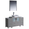 Fresca Torino 54" Gray Modern Bathroom Vanity w/ 2 Side Cabinets & Vessel Sink FVN62-123012GR-VSL