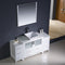 Fresca Torino 60" White Modern Bathroom Vanity with 2 Side Cabinets and Vessel Sink FVN62-123612WH-VSL