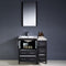 Fresca Torino 36" Espresso Modern Bathroom Vanity with Side Cabinet and Integrated Sinks FVN62-2412ES-UNS