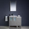 Fresca Torino 36" Gray Modern Bathroom Vanity with Side Cabinet and Integrated Sinks FVN62-2412GR-UNS