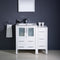 Fresca Torino 36" White Modern Bathroom Vanity with Side Cabinet and Integrated Sink FVN62-2412WH-UNS