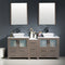 Fresca Torino 72" Gray Oak Modern Double Sink Bathroom Vanity with Side Cabinet and Vessel Sinks FVN62-301230GO-VSL