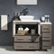 Fresca Torino 42" Gray Oak Modern Bathroom Vanity with Side Cabinet and Vessel Sink FVN62-3012GO-VSL