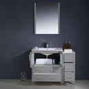 Fresca Torino 42" Gray Modern Bathroom Vanity with Side Cabinet and Integrated Sink FVN62-3012GR-UNS