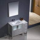 Fresca Torino 42" Gray Modern Bathroom Vanity with Side Cabinet and Integrated Sink FVN62-3012GR-UNS