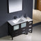 Fresca Torino 48" Espresso Modern Bathroom Vanity with Side Cabinet and Integrated Sink FVN62-3612ES-UNS