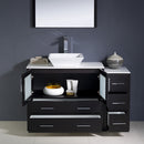 Fresca Torino 48" Espresso Modern Bathroom Vanity with Side Cabinet and Vessel Sink FVN62-3612ES-VSL