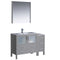 Fresca Torino 48" Gray Modern Bathroom Vanity w/ Side Cabinet & Integrated Sink FVN62-3612GR-UNS