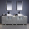 Fresca Torino 84" Gray Modern Double Sink Bathroom Vanity with 3 Side Cabinets and Vessel Sinks FVN62-72GR-VSL