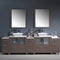Fresca Torino 96" Gray Oak Modern Double Sink Bathroom Vanity with 3 Side Cabinets and Vessel Sinks FVN62-96GO-VSL