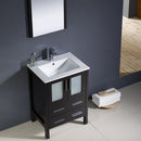 Fresca Torino 24" Espresso Modern Bathroom Vanity with Integrated Sink FVN6224ES-UNS