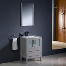 Fresca Torino 24" Gray Modern Bathroom Vanity w/ Integrated Sink FVN6224GR-UNS