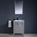 Fresca Torino 24" Gray Modern Bathroom Vanity with Integrated Sink FVN6224GR-UNS