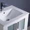 Fresca Torino 24" White Modern Bathroom Vanity with Integrated Sink FVN6224WH-UNS