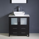 Fresca Torino 30" Espresso Modern Bathroom Vanity with Vessel Sink FVN6230ES-VSL