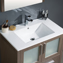 Fresca Torino 30" Gray Oak Modern Bathroom Vanity with Integrated Sink FVN6230GO-UNS