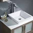 Fresca Torino 30" Gray Oak Modern Bathroom Vanity with Vessel Sink FVN6230GO-VSL