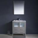 Fresca Torino 30" Gray Modern Bathroom Vanity with Integrated Sink FVN6230GR-UNS