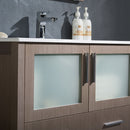 Fresca Torino 36" Gray Oak Modern Bathroom Vanity with Integrated Sink FVN6236GO-UNS