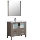 Fresca Torino 36" Gray Oak Modern Bathroom Vanity w/ Integrated Sink FVN6236GO-UNS