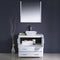 Fresca Torino 36" White Modern Bathroom Vanity with Vessel Sink FVN6236WH-VSL