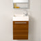 Fresca Pulito 16" Small Teak Modern Bathroom Vanity with Tall Mirror FVN8002TK