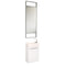 Fresca Pulito 16" Small White Modern Bathroom Vanity w/ Tall Mirror FVN8002WH