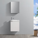 Fresca Valencia 20" Glossy White Wall Hung Modern Bathroom Vanity with Medicine Cabinet FVN8003WH