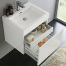 Fresca Nano 24" White Modern Bathroom Vanity with Medicine Cabinet FVN8006WH