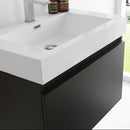 Fresca Mezzo 30" Black Wall Hung Modern Bathroom Vanity with Medicine Cabinet FVN8007BW