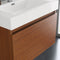 Fresca Mezzo 30" Teak Wall Hung Modern Bathroom Vanity with Medicine Cabinet FVN8007TK