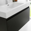 Fresca Mezzo 36" Black Wall Hung Modern Bathroom Vanity with Medicine Cabinet FVN8008BW