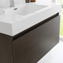 Fresca Mezzo 36" Gray Oak Wall Hung Modern Bathroom Vanity with Medicine Cabinet FVN8008GO