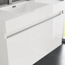 Fresca Mezzo 36" White Wall Hung Modern Bathroom Vanity with Medicine Cabinet FVN8008WH