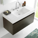 Fresca Mezzo 39" Gray Oak Modern Bathroom Vanity with Medicine Cabinet FVN8010GO