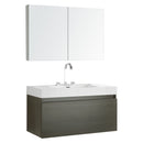 Fresca Mezzo 39" Gray Oak Modern Bathroom Vanity w/ Medicine Cabinet FVN8010GO