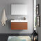 Fresca Mezzo 39" Teak Modern Bathroom Vanity with Medicine Cabinet FVN8010TK