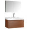 Fresca Mezzo 39" Teak Modern Bathroom Vanity w/ Medicine Cabinet FVN8010TK