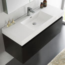 Fresca Mezzo 48" Black Wall Hung Modern Bathroom Vanity with Medicine Cabinet FVN8011BW