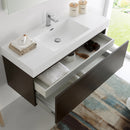 Fresca Mezzo 48" Gray Oak Wall Hung Modern Bathroom Vanity with Medicine Cabinet FVN8011GO