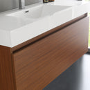 Fresca Mezzo 48" Teak Wall Hung Modern Bathroom Vanity with Medicine Cabinet FVN8011TK