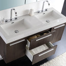 Fresca Opulento 54" Gray Oak Modern Double Sink Bathroom Vanity with Medicine Cabinet FVN8013GO