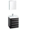 Fresca Livello 24" Black Modern Bathroom Vanity w/ Medicine Cabinet FVN8024BW