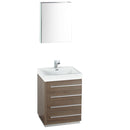 Fresca Livello 24" Gray Oak Modern Bathroom Vanity w/ Medicine Cabinet FVN8024GO