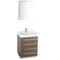Fresca Livello 24" Gray Oak Modern Bathroom Vanity w/ Medicine Cabinet FVN8024GO